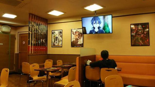 Illustration for article titled Tokyo Hamburger Restaurant Covered in AnimeÂ